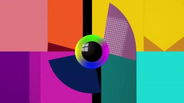 Alfa kanalında üç renkli dijital göz geçişi, görüntü düzenleme üzerine sürüklemeye ve indirmeye hazır!