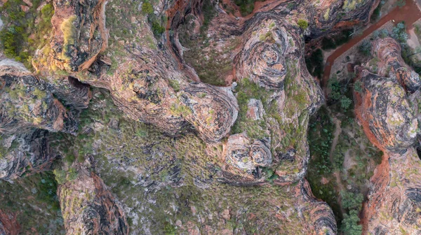 西澳大利亚Kununurra Mirima国家公园隐藏谷的空中图像 — 图库照片