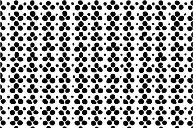 Black and White Halftone Dots Background. Seamless Pattern. Vector.