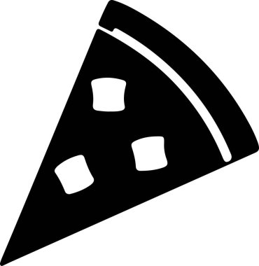 Delicious Pizza Slice Icon Isolated on White Background - Vector Illustration