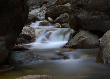      waterfall in the stream in versilia                          