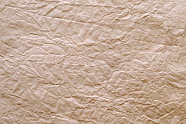 Tasarım için buruşuk kahverengi kağıt, dekoratif. kağıt dokuları