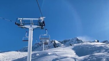 cable car in ski resort Val Thorens