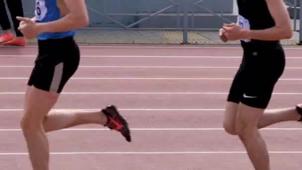 Chelyabinsk Ryssland Juni 2022 Män Löpare Kör 800 Meter Lopp — Stockvideo