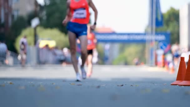 Chelyabinsk Russia August 2022 Male Athletes Racewalking Distance Athletics Championship — Stock Video