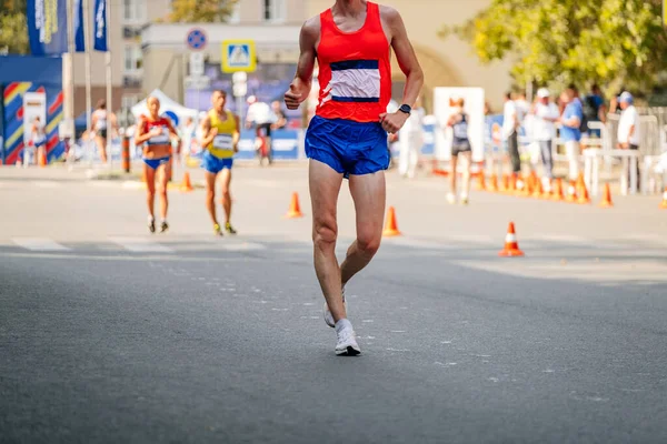 Racewalker Masculino Distância Competição Atletismo — Fotografia de Stock