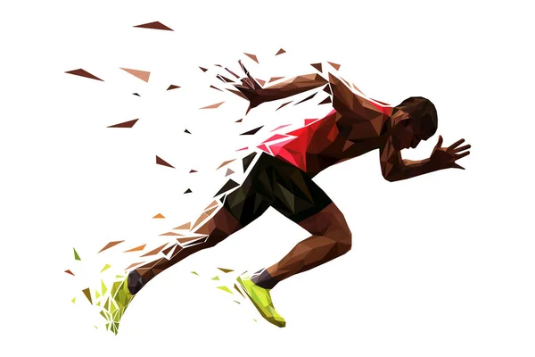 Corredor Atleta Sprint Começar Correr Vetor Ilustração — Vetor de Stock