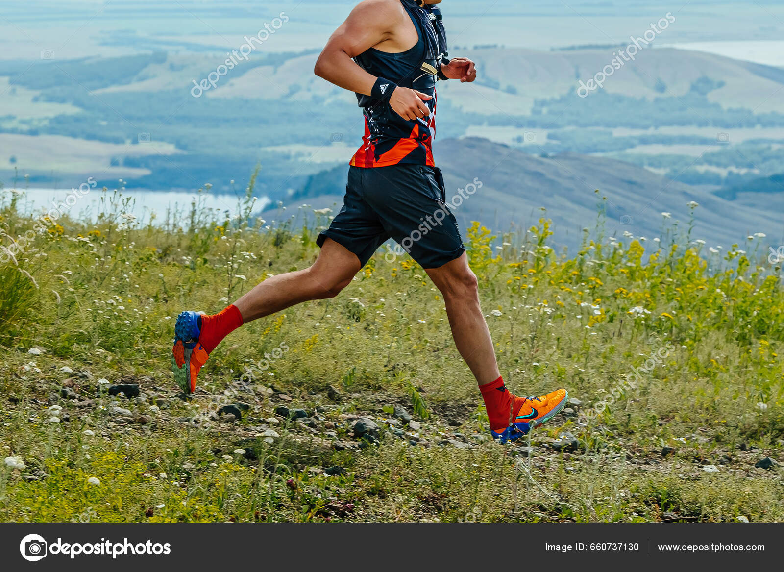 Male Runner Adidas Wristband Nike Running Shoes Run Trail Marathon – Stock  Editorial Photo © realsports #660737130