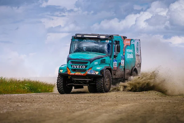Region Czelabiński Rosja Lipca 2017 Iveco Cross Country Truck Podczas — Zdjęcie stockowe