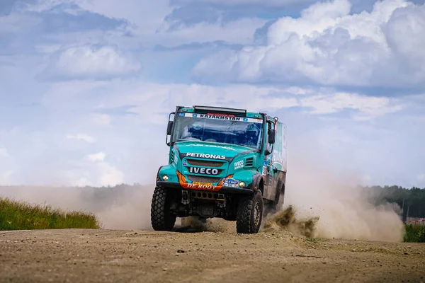Region Czelabiński Rosja Lipca 2017 Iveco Cross Country Truck Podczas — Zdjęcie stockowe