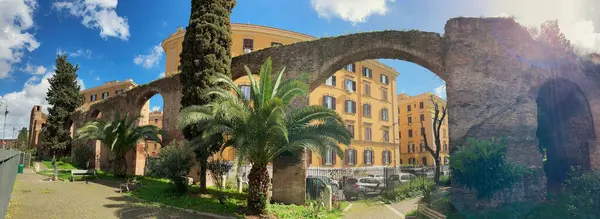 Italia Roma Aprile 2024 Archi Del Ramo Nerone Arcus Neroniani — Foto Stock