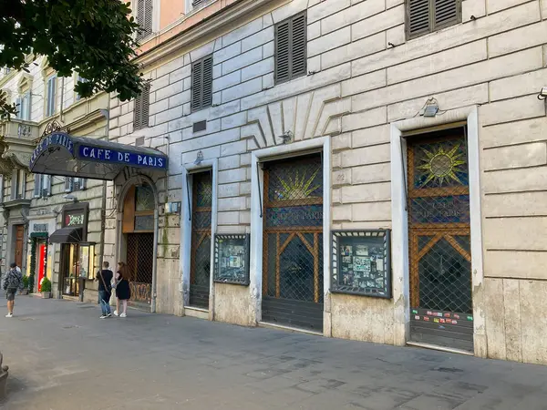 stock image Italy, Rome - April 05, 2024: Cafe de Paris bar on Via Veneto where was the film La Dolce Vita