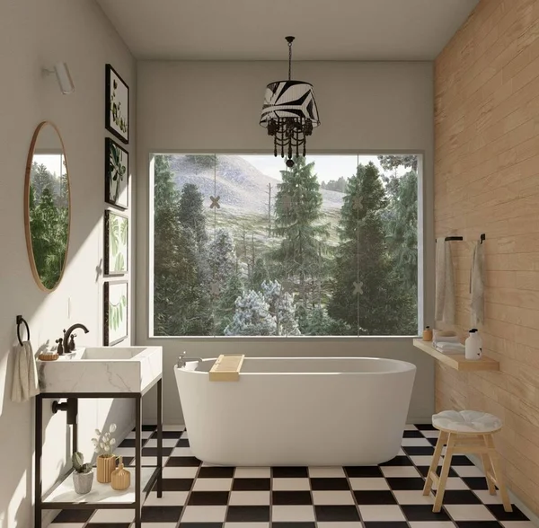 İç tasarım, basit duvarlar. nötr renkler