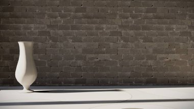 İç tasarım, basit duvarlar. nötr renkler