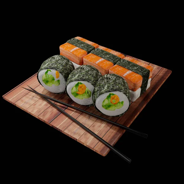 Matmodellering Sushi — Stockfoto