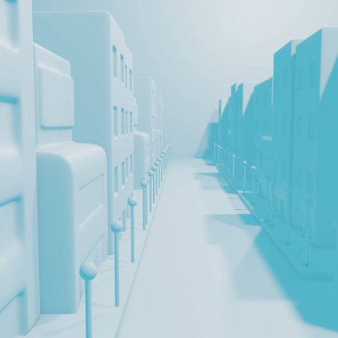 3D şehir çizgi romancılığı ve rengi