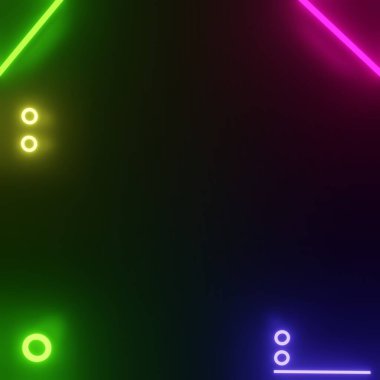 3d modelign ışıkları, neon rengi