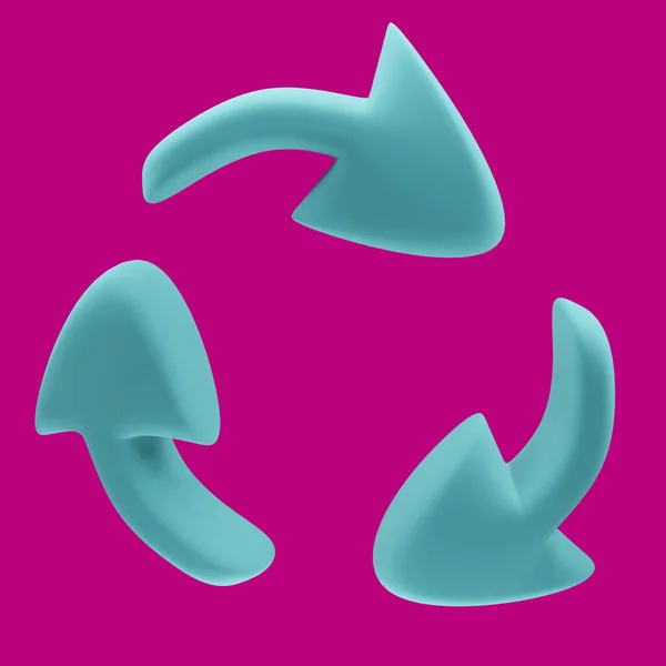 Modellering Recyclen Pijlen Met Kleuren — Stockfoto