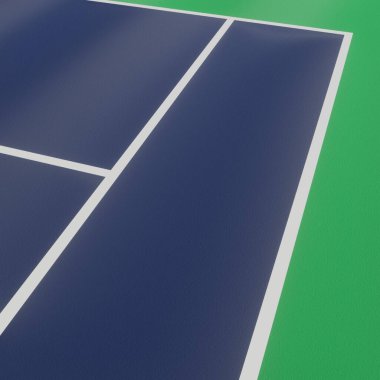 3D tenis kortu, doku ve renk