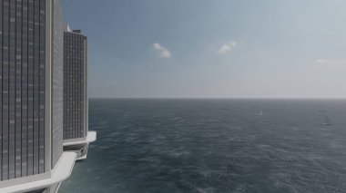 Körfezdeki şehir. Güneşin parıltısı