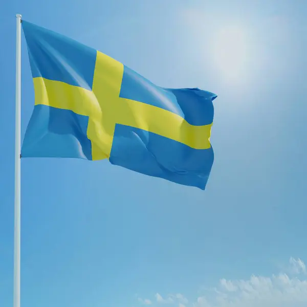 Land Flaggor Himmel Blå — Stockfoto