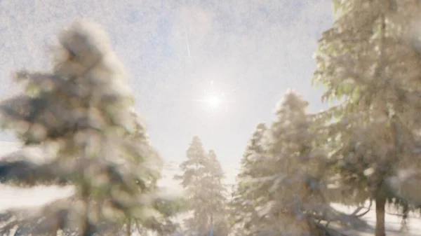 Karlı ormanların Noel portresi