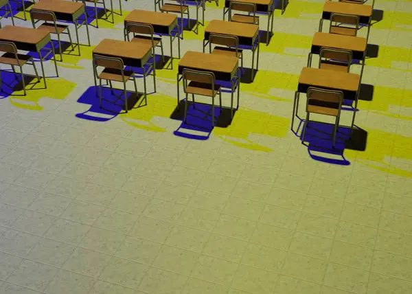 Okula geri dön, ışıklar ve renkler.