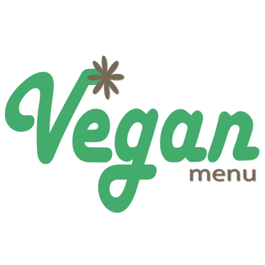 Vegan menüsünün vektör logosu.