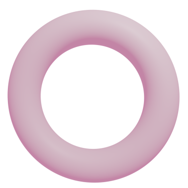 Beyaz arkaplanda pembe halkalar, vektör illüstrasyonu