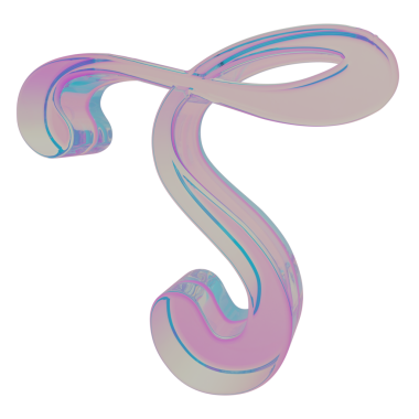 Beyaz arkaplanda izole edilmiş renkli harfin 3 boyutlu çizimi