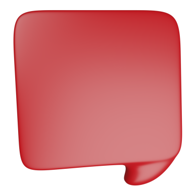 kırmızı konuşma balonu simgesi