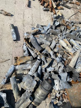 Spring Bucha Kiev region of destruction of houses and equipment after Russia's invasion of the territory of Ukraine