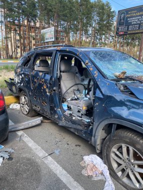 Bucha Kiev region Ukraine damage to equipment buildings as a result of Russia's aggression in Ukraine in the spring of 2022 war and destruction
