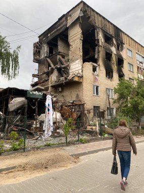 Bucha Kiev region Ukraine damage to equipment buildings as a result of Russia's aggression in Ukraine in the spring of 2022 war and destruction