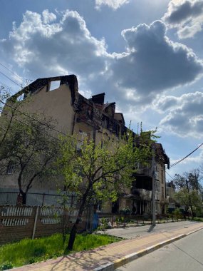 Bucha Kiev region Ukraine damage to equipment buildings as a result of Russia's aggression in Ukraine in the spring of 2022 war and destruction