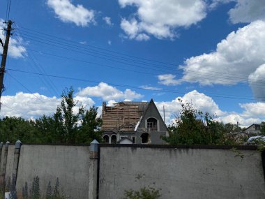 Bucha Kiev region Ukraine damage to equipment buildings as a result of Russia's aggression in Ukraine in the spring of 2022 war and destruction