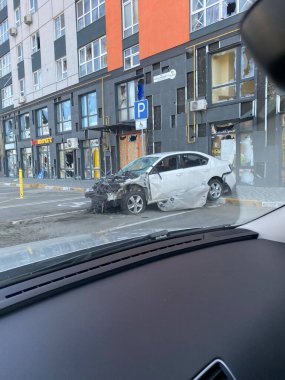 Bucha Kiev region Ukraine damage to equipment buildings as a result of Russia's aggression in Ukraine in the spring of 2022 war and destruction
