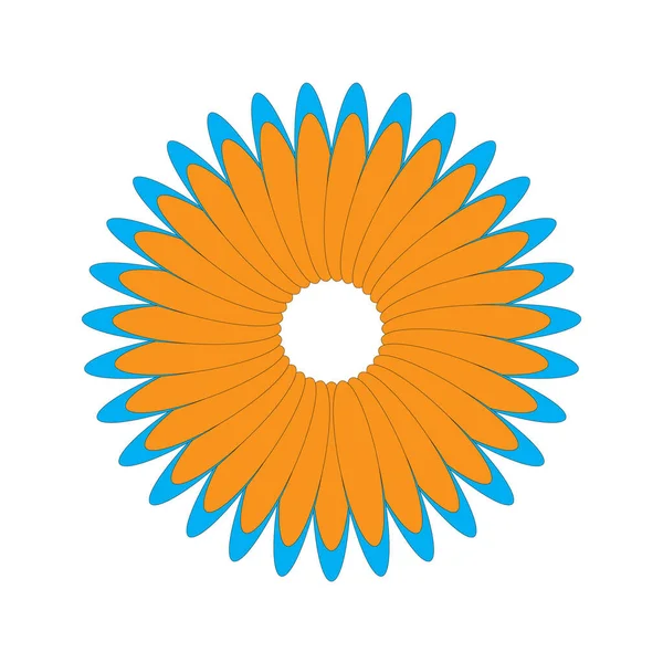 Sunflower Blossom Petal Chrysanthemum Orange Simple orange daisy, flower icon, symbol