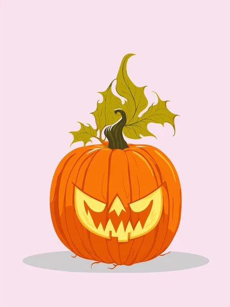 Halloween Elemento Abóbora Vector Isolado Ilustração Ícones Abóbora Outono Monstros — Vetor de Stock