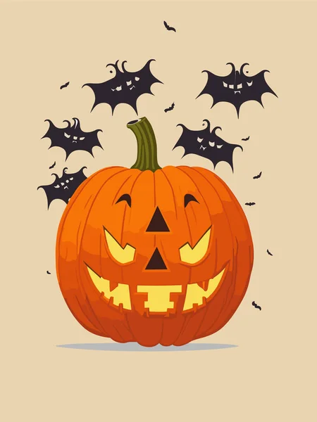 Cadılar Bayramı Balkabağı Element Vektörü İzole İllüstrasyon. Sonbahar Balkabağı Simgeleri Canavarların Yüzleri. Şeker ya da Trick Fantezi Parti Kutlaması. Adobe Illustrator Sanat Çalışması