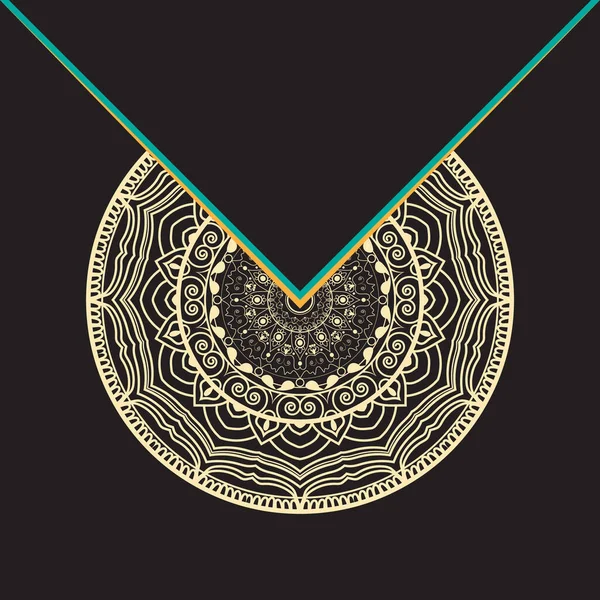 Lüks süslemeli mandala tasarımı altın renkli vektör, Ramazan aylarında mandala tasarımı altın renk illüstrasyonu