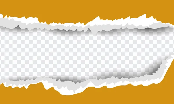 Saydam arkaplandaki mesajınız için boşluğu olan yırtık kağıt. Vektör illüstrasyonu