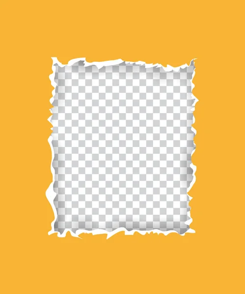 Squash Blossom Kleur Gescheurd Papier Ontwerp Transparante Achtergrond Gescheurd Papier — Stockvector