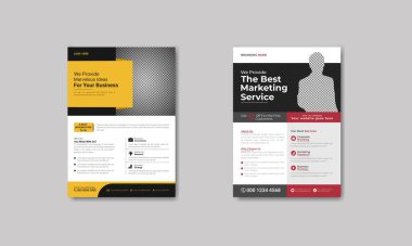 Corporate flyer template, Company servicing poster design, business flyer design template