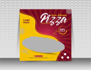 Food menu social media post banner template Layout design for marketing on social media banners or food  restaurant  Instagram post online banner vector layout