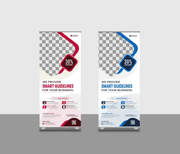 Creative Business Corporate Marketing Roll Banner Design Vector Template Design — Wektor stockowy
