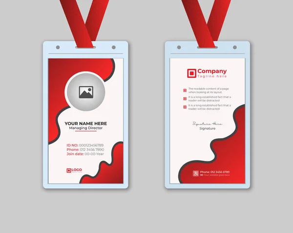 Corporate Business Office Employee Card Design Template Morden Card Multipurpose — Stock Vector