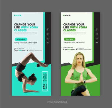  Yoga Meditasyon Pazarlama Rafta Kartı veya DL Flyer Şablonu