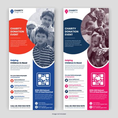 Bağış toplama kartı tasarım şablonu veya Charity faaliyeti DI Flyer, broşür ve el ilanı tasarımı, yardım broşürü