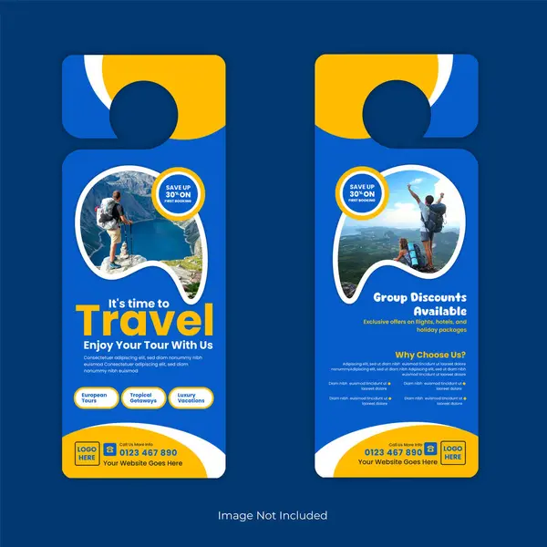 Yaratıcı Seyahat ve Turizm Ajansı Kapı Askısı Tasarım Şablonu